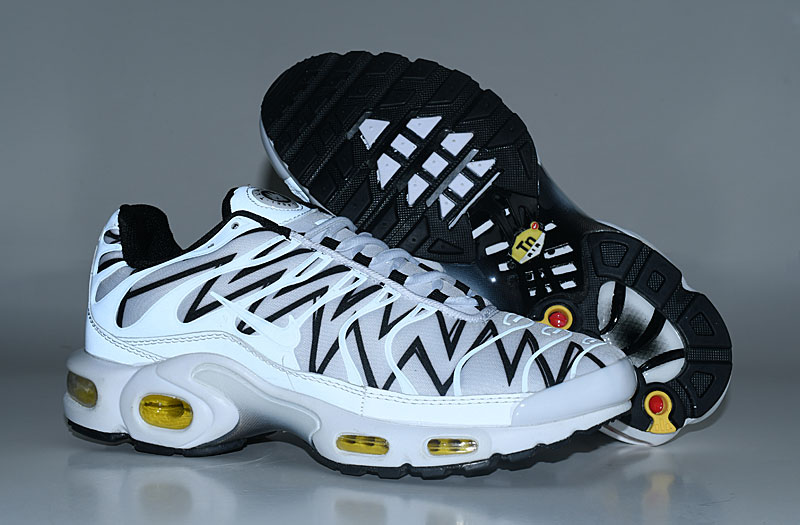 Men Nike Air Max TN 20TH Annivesary White Black Yellow Shoes